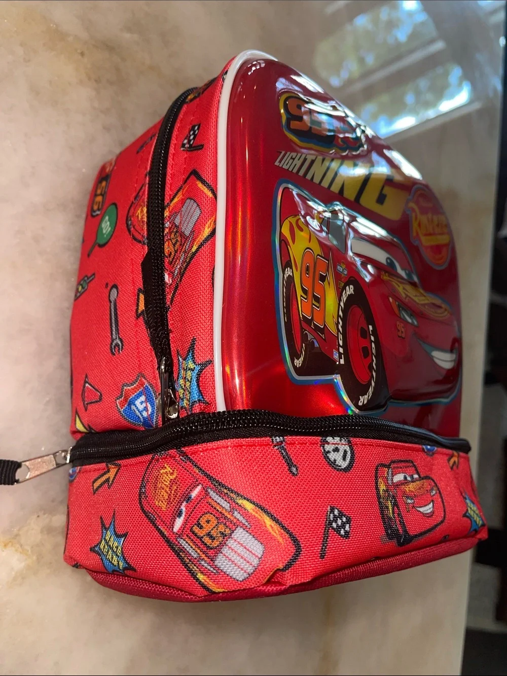 Cars Lightning McQueen Red Kids Lunch Bag NWOT